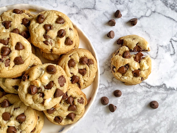 Every Day Chocolate Chip Cookies warm on the table