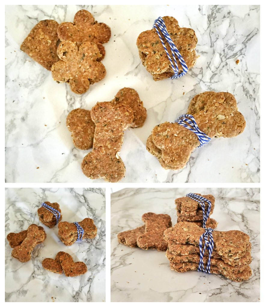 Peanut Butter Dog Treats Collage