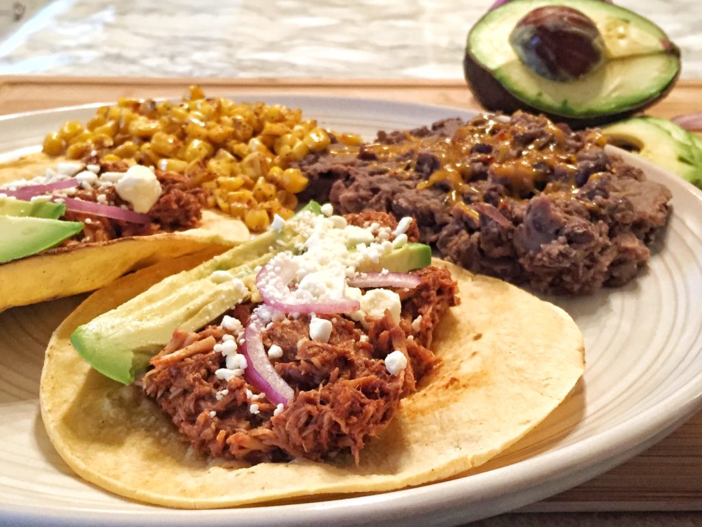 Slow Cooker Mole Chicken Tacos