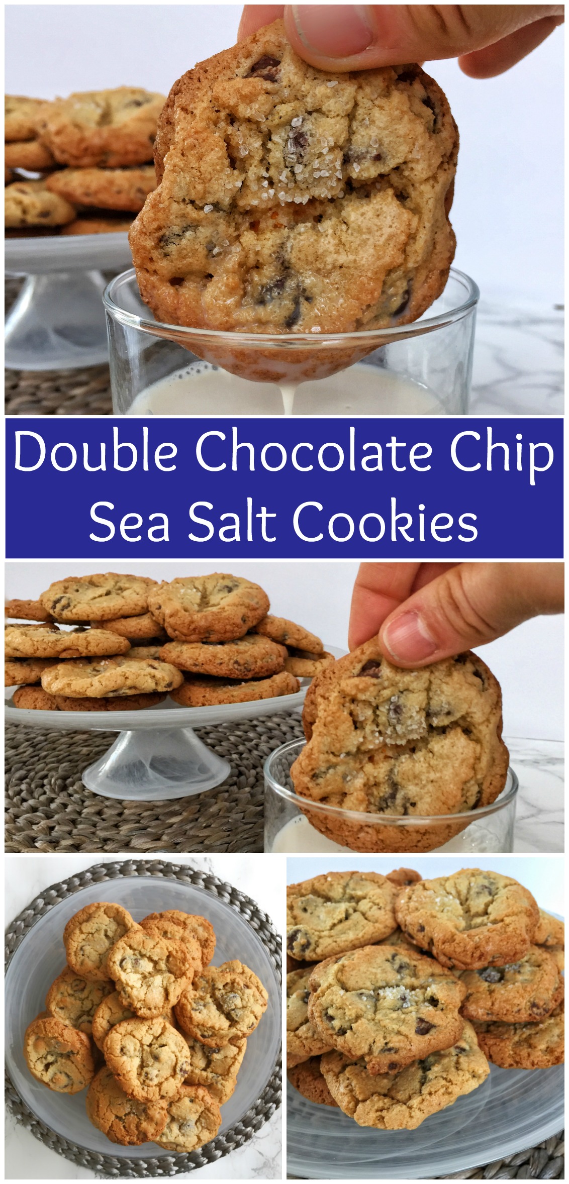 Double Chocolate Chip Sea Salt Cookies Pin