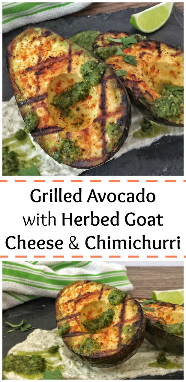 Grilled Avocado with Goat Cheese Pin