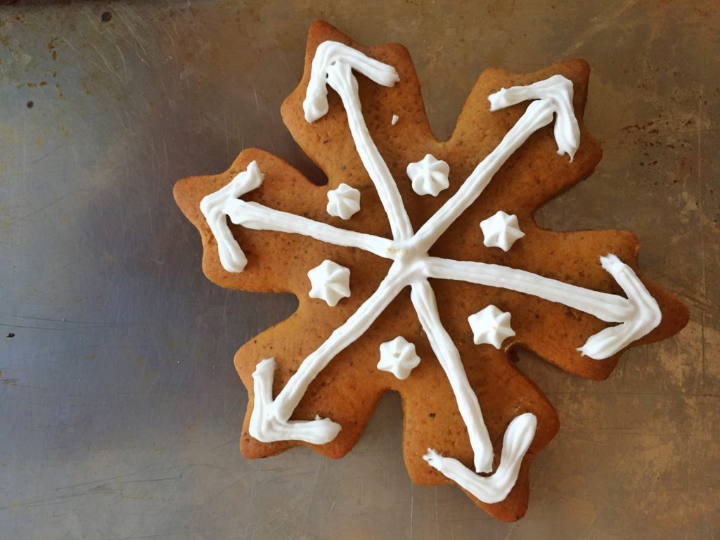 Gingerbread Snowflake Cookie