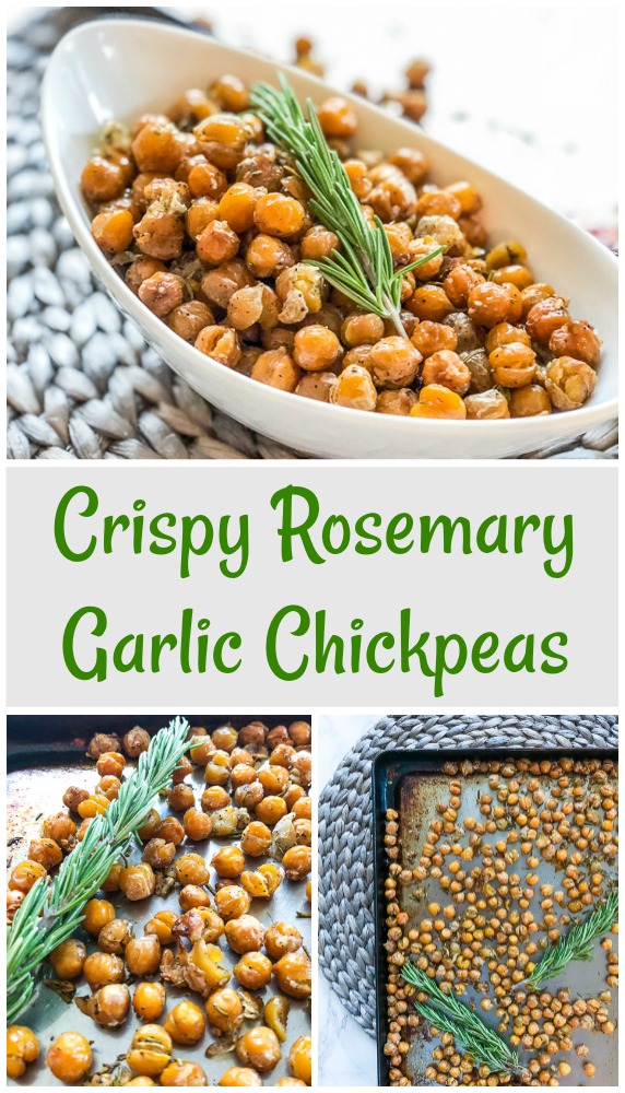 Crispy Rosemary Garlic Chickpeas pinned