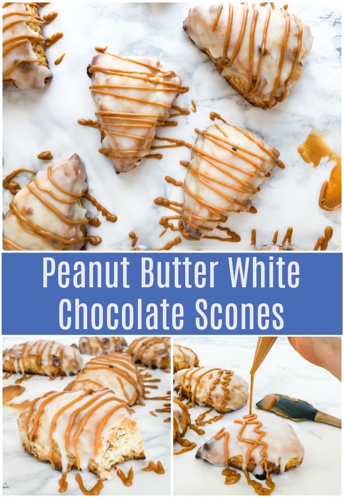 Peanut Butter White Chocolate Scones