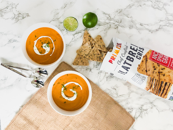 Chilled Spicy Carrot Soup with Primizie Chips 2