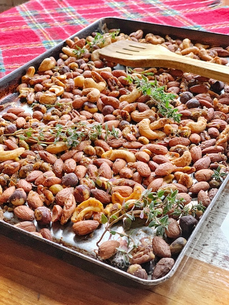 Rosemary Thyme Roasted Nuts Baked