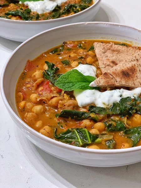 Moroccan Spiced Chickpea Stew Bowl