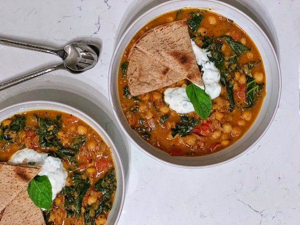 Moroccan Spiced Chickpea Stew Dinner