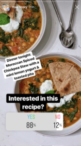Moroccan Spiced Chickpea Stew Insta-Story