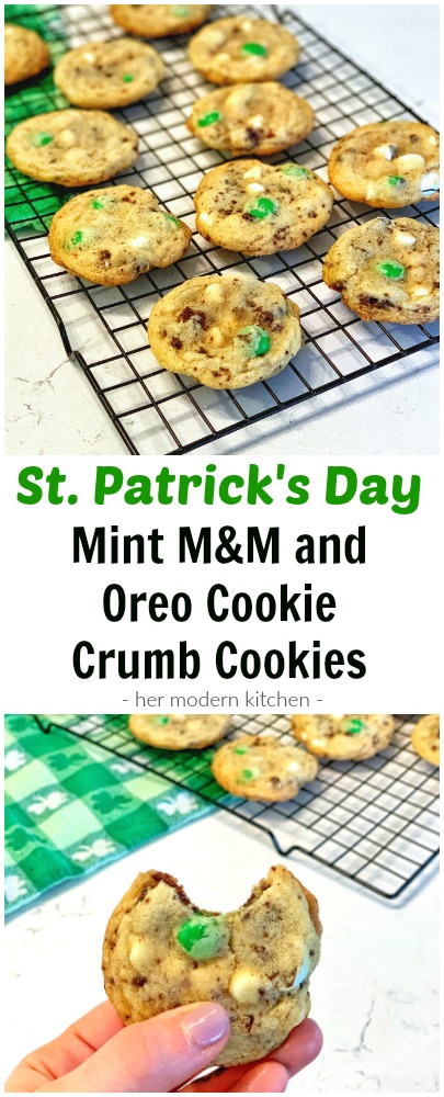 Mint M&M and Oreo Cookie Crumb Cookies Pin
