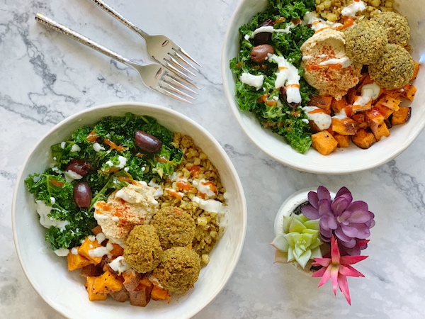 Falafel Za'atar Cauliflower Rice Power Bowl Twins