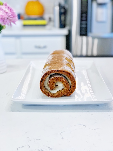 Rolled cake prior to decorating