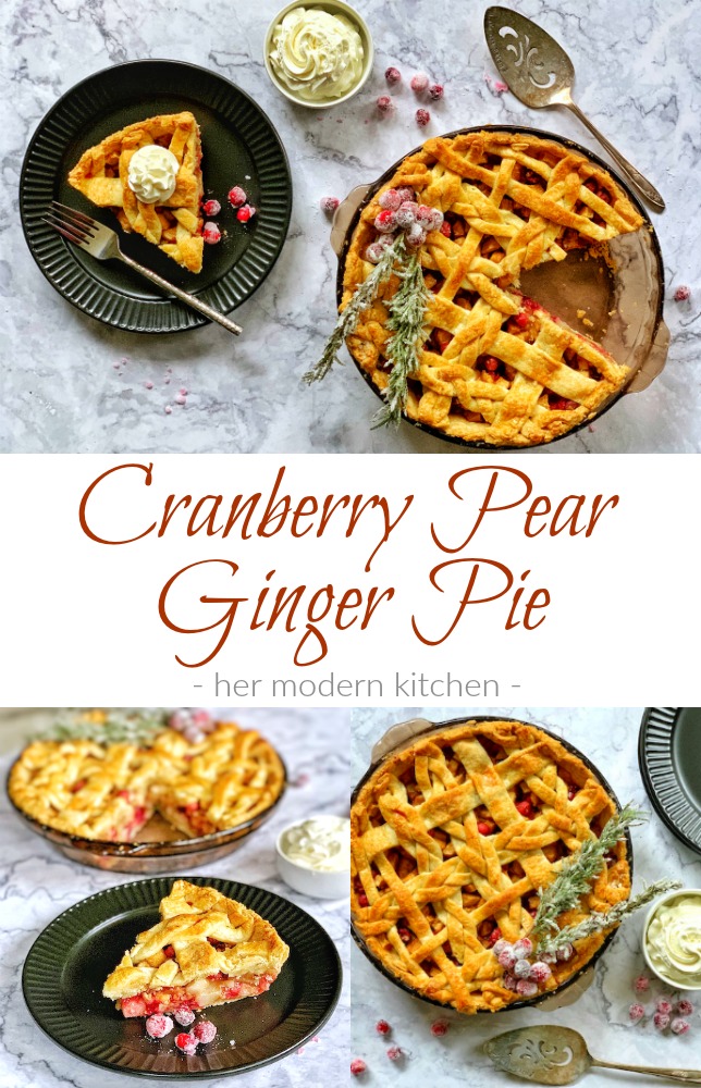 Cranberry Pear Ginger Pie