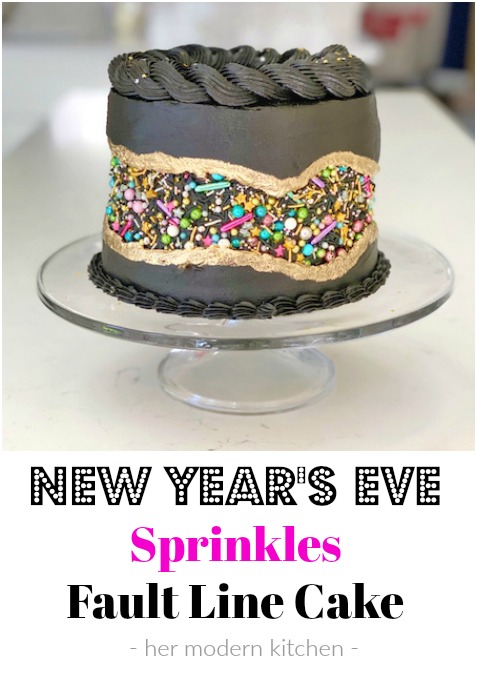 New Years Eve Fault Line Cake