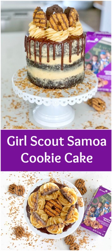 Girl Scout Samoa Cookie Cake