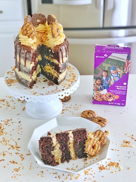 Girl Scout Samoa Cookie Cake