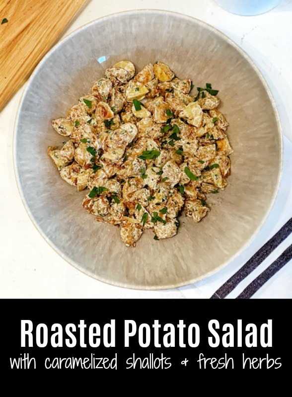 roasted potato salad with caramelized shallots pinterest